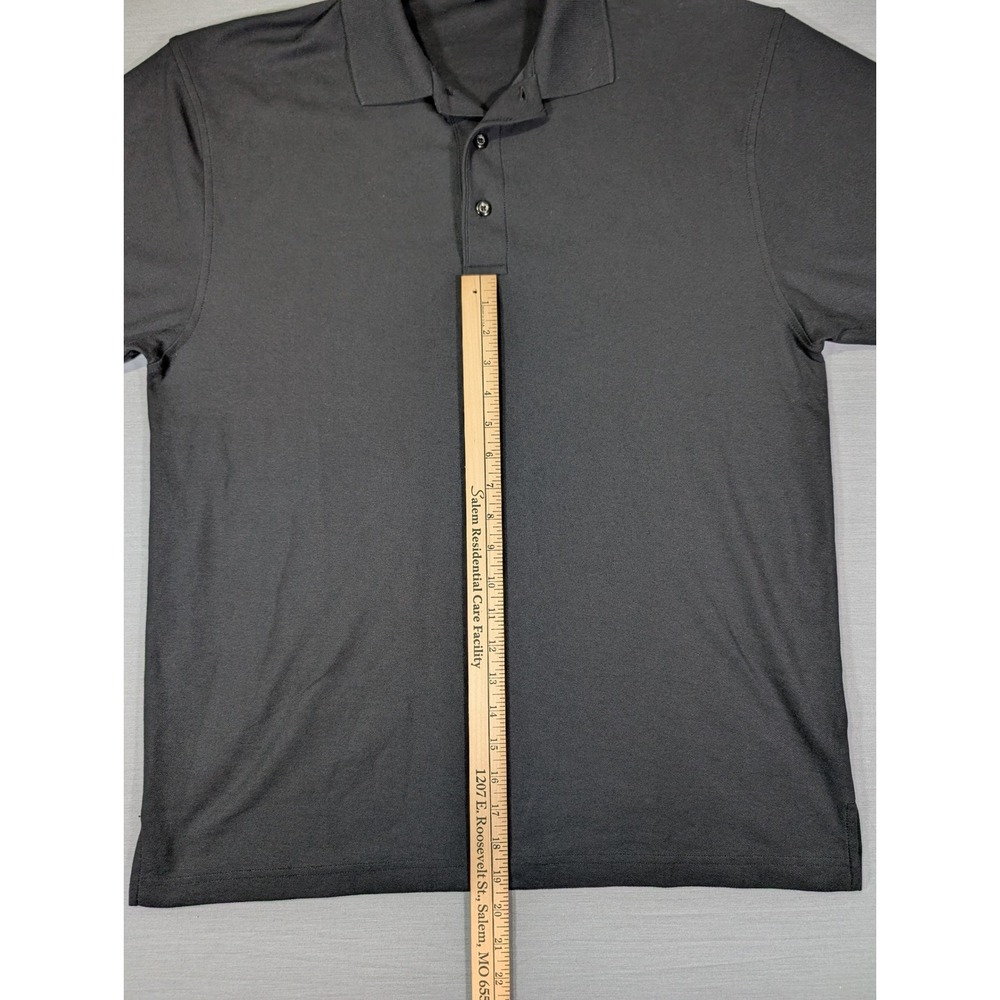 Port Authority Mens Black Short Sleeve Pique Polo Shirt Size L RN 90836 - Picture 5 of 9